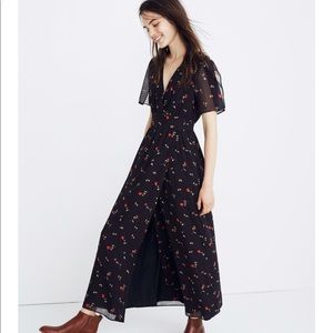 Madewell Tulip-Sleeve Maxi Dress in Sweet Blossoms